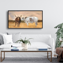 Framed 24 x 48 - Nguni herd