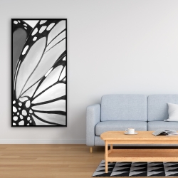 Framed 24 x 48 - Monarch wings closeup