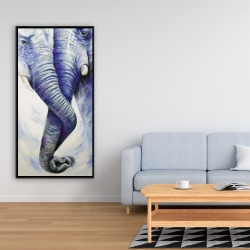 Encadré 24 x 48 - Couple éléphants qui s'aiment