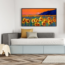 Encadré 24 x 48 - Champ de tournesols