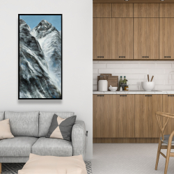 Encadré 24 x 48 - Montagnes du mur de lhotse du côté du népal