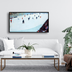 Framed 24 x 48 - Game of hockey