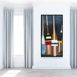 Framed 24 x 48 - Colorful paddles