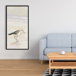 Framed 24 x 48 - Semipalmated sandpiper on the beach