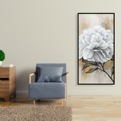 Encadré 24 x 48 - Pivoine blanche