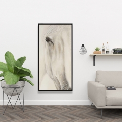 Framed 24 x 48 - Half portrait of a peaceful horse