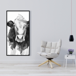 Framed 24 x 48 - Cow