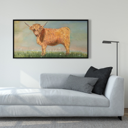 Framed 24 x 48 - Daisy the highland cow