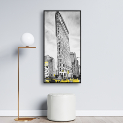 Framed 24 x 48 - Outline of flatiron building to new-york