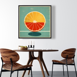 Framed 36 x 36 - Lemon and tangerine
