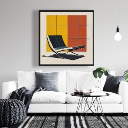 Framed 36 x 36 - Relaxing inclined chair