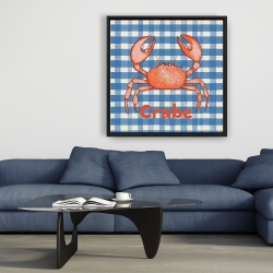 Framed 36 x 36 - Crab on table