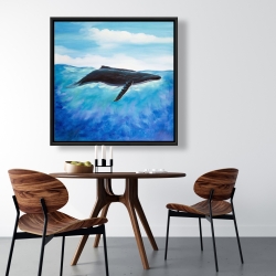 Framed 36 x 36 - Blue whale