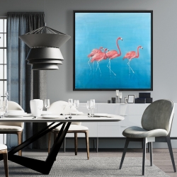 Encadré 36 x 36 - Quatre flamants