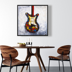 Encadré 36 x 36 - Guitare colorée