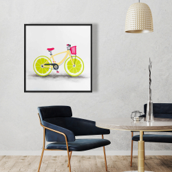 Encadré 36 x 36 - Bicyclette avec roues de lime