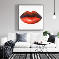Framed 36 x 36 - Red lipstick