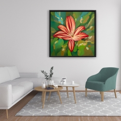 Framed 36 x 36 - Blaze tiger lilies