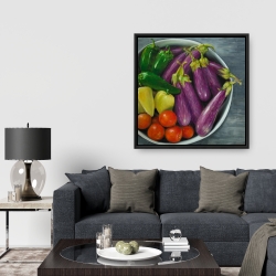 Framed 36 x 36 - Bowl of vegetables