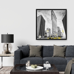 Framed 36 x 36 - Outline of flatiron building to new-york