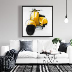 Encadré 36 x 36 - Scooter jaune italien