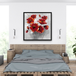Framed 36 x 36 - Anemone flowers