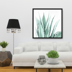 Framed 36 x 36 - Watercolor agave plant