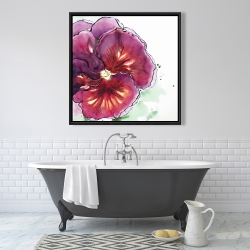 Encadré 36 x 36 - Orchidée floraison avec des pétales ondulés