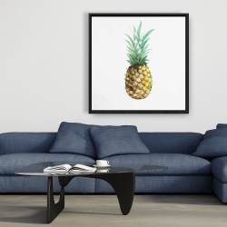 Encadré 36 x 36 - Ananas à l'aquarelle