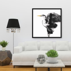 Framed 36 x 36 - Heron