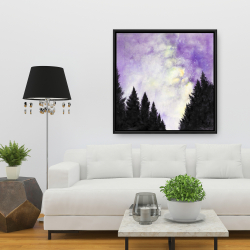 Framed 36 x 36 - Purple starry sky