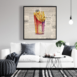 Framed 36 x 36 - Vintage style french fries