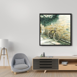 Framed 36 x 36 - Old urban bicycle