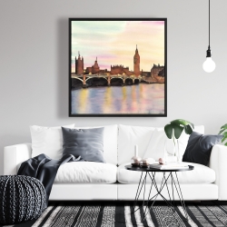 Encadré 36 x 36 - Couché de soleil sur le big ben