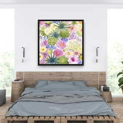 Encadré 36 x 36 - Ensemble de fleurs exotiques