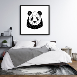 Framed 36 x 36 - Geometric panda