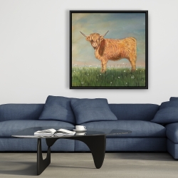 Framed 36 x 36 - Daisy the highland cow