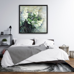 Framed 36 x 36 - White lilacs