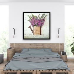 Framed 36 x 36 - Purple foxglove flowers