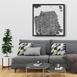 Framed 36 x 36 - San francisco graphic map