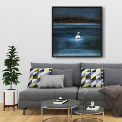 Framed 36 x 36 - Beautiful swan