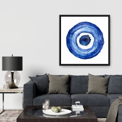 Framed 36 x 36 - Erbulus blue evil eye