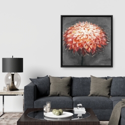 Framed 36 x 36 - Abstract dahlia flower