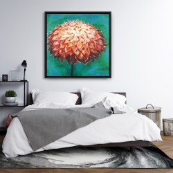 Framed 36 x 36 - Abstract dahlia flower