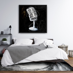 Framed 36 x 36 - Microphone