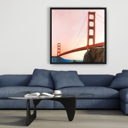 Encadré 36 x 36 - Coucher de soleil sur le golden gate bridge