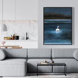 Framed 36 x 48 - Beautiful swan