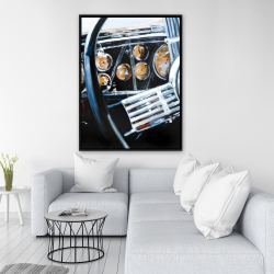 Framed 36 x 48 - Vintage car interior