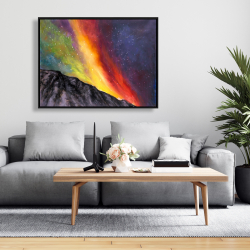 Framed 36 x 48 - Aurora borealis in the mountain