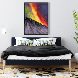 Framed 36 x 48 - Aurora borealis in the mountain